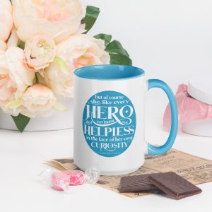 Helpless Curiosity Blue-and-White Mug